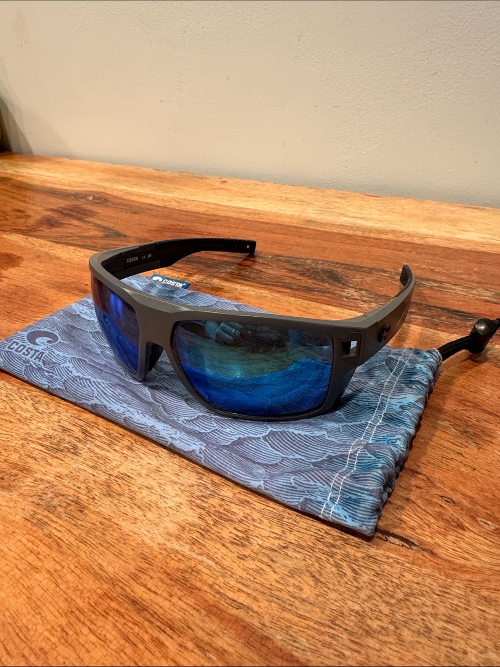 Costa Blue Polarized Sport Sunglasses - Gray Frame